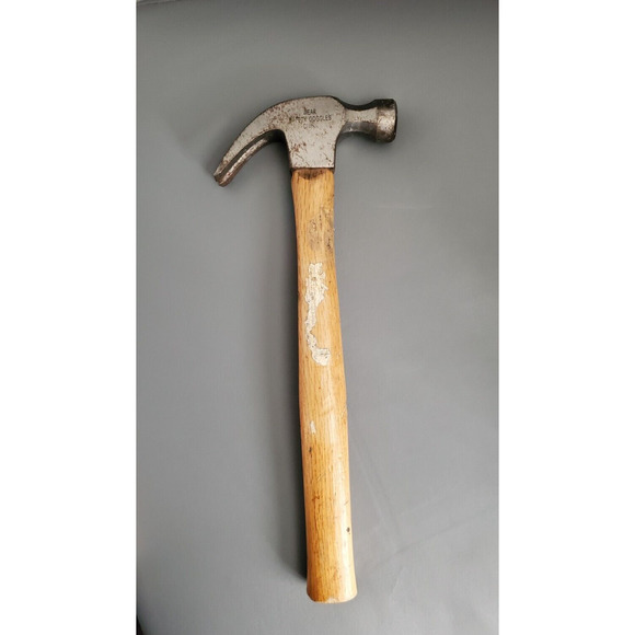 Vintage Workforce 7 Oz Genuine Hickory Claw Hammer 676-922 Drop Forged - Picture 3 of 3